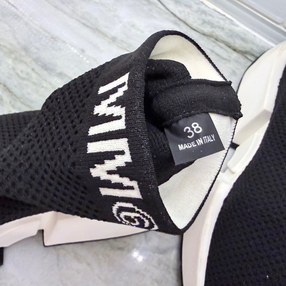 MM6 Maison Margiela High-Cut Sock Sneakers Black Women's Casual Shoes - Picture 7 of 10